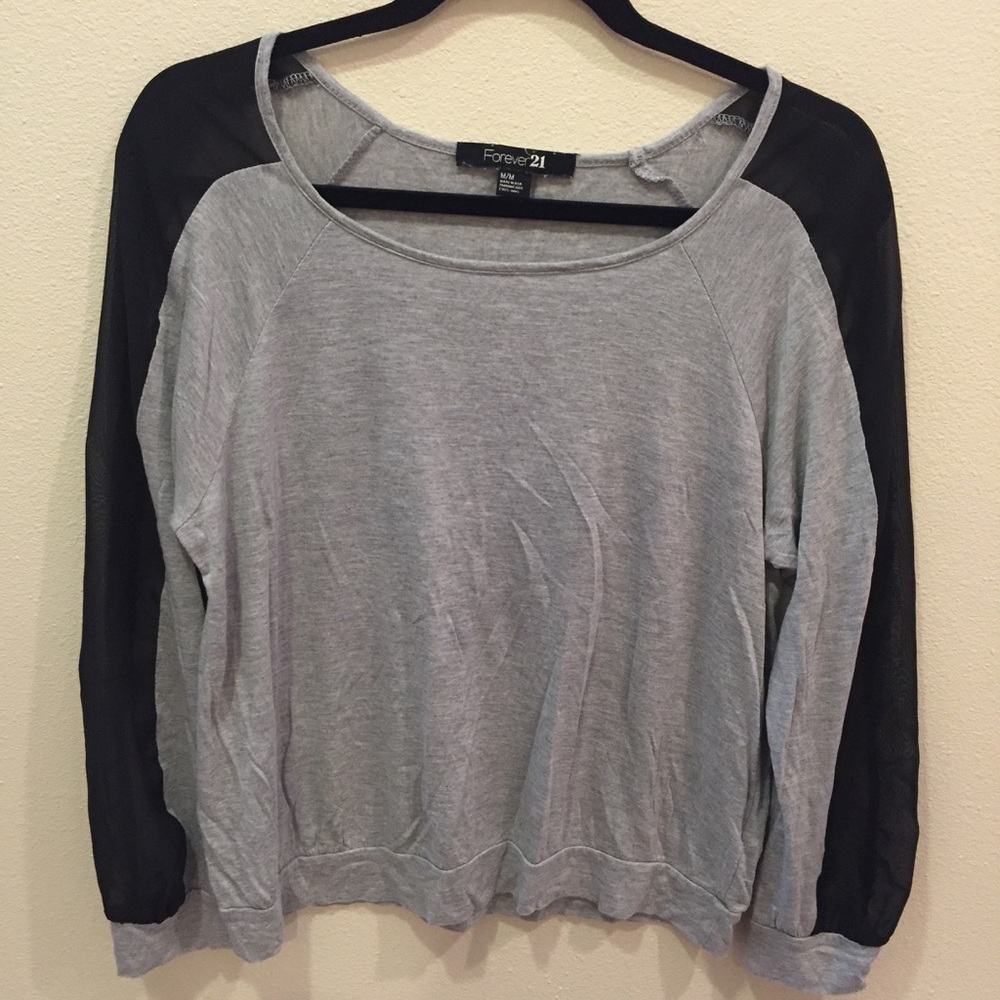 Gray/Black Long Sleeve Tee